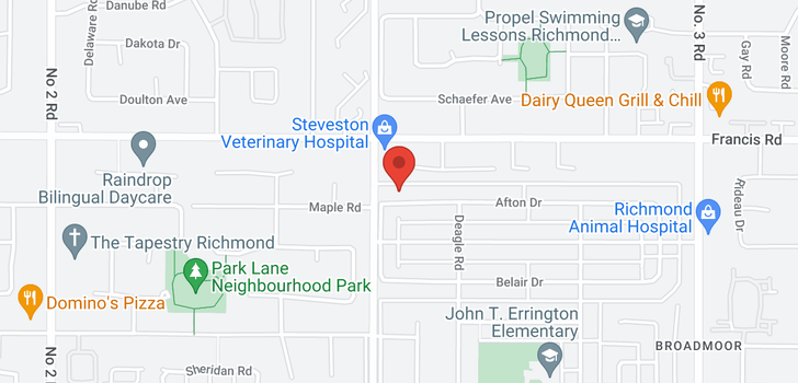 map of 7211 AFTON DRIVE